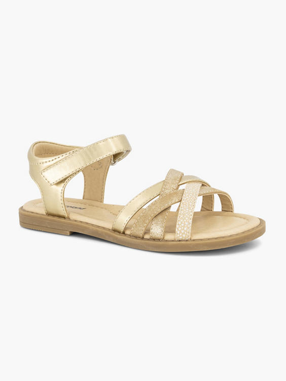 Gouden sandaal velcro