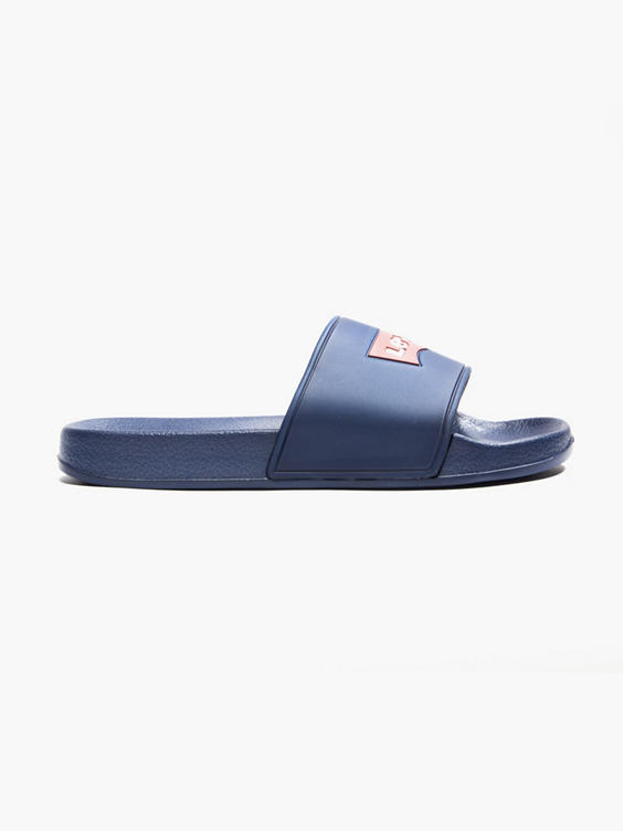 (Levis) Mens Levi Navy Slides in Blue | DEICHMANN