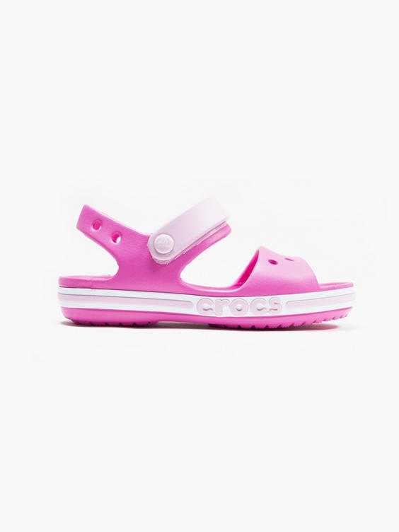 Junior Girls Pink Crocs Sandals 