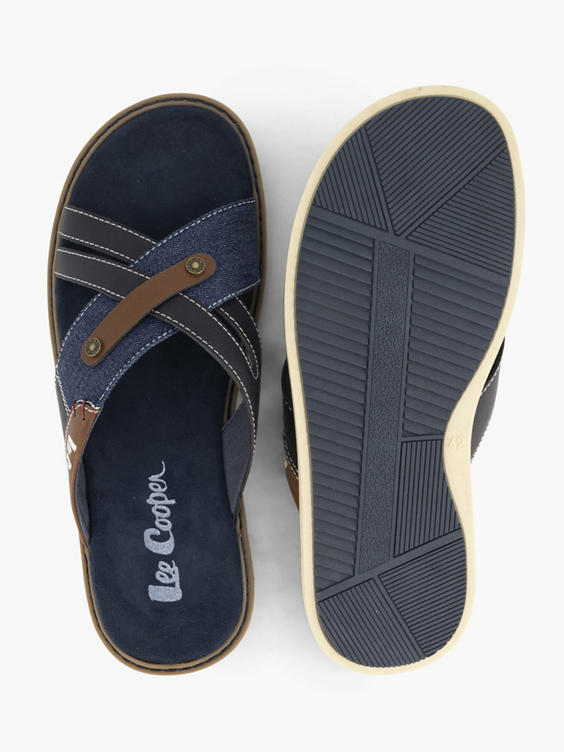Jeansblauwe slipper