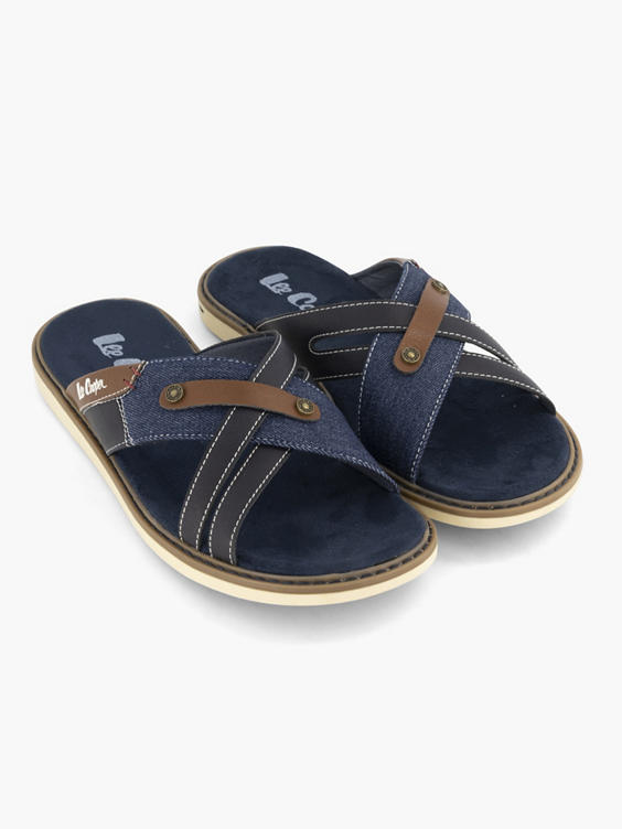 Jeansblauwe slipper