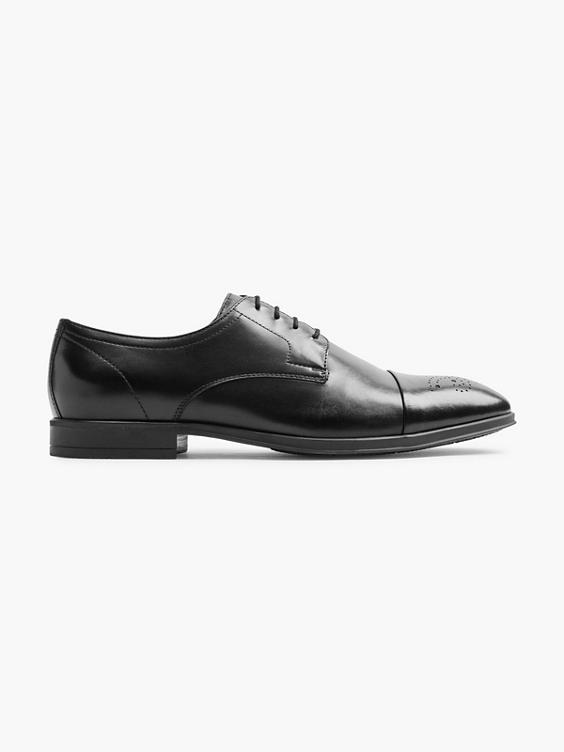 Black Formal Leather Lace-up Oxford Shoe