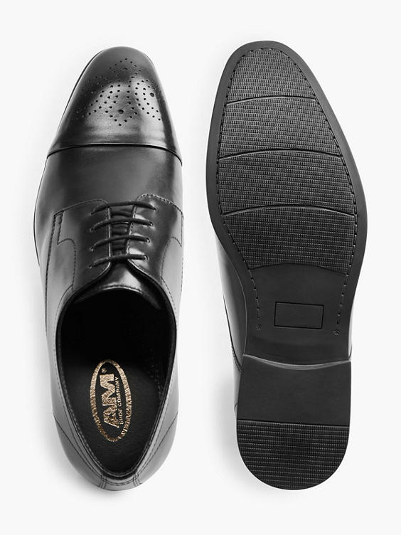 Black Formal Leather Lace-up Oxford Shoe