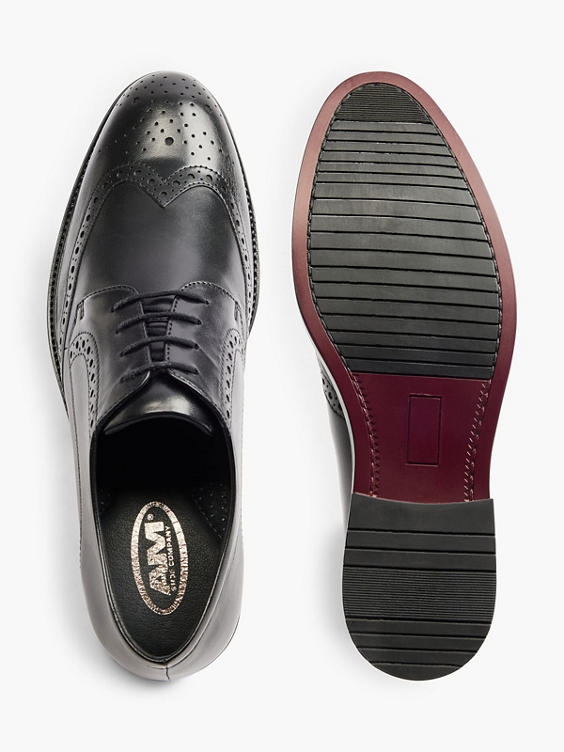 Black Formal Leather Lace-up Brogue