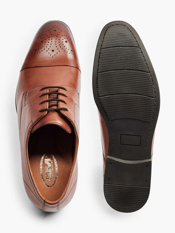 Brown Formal Leather Lace-up Oxford Shoe