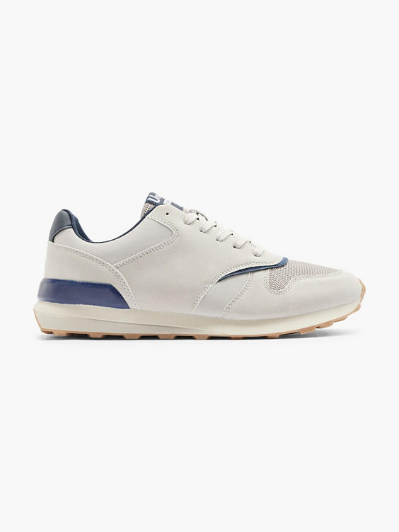 Venice Grey/Navy Casual Lace-up Trainer