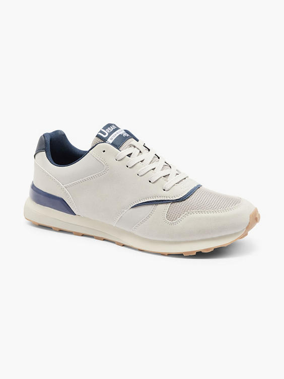 Venice Grey/Navy Casual Lace-up Trainer