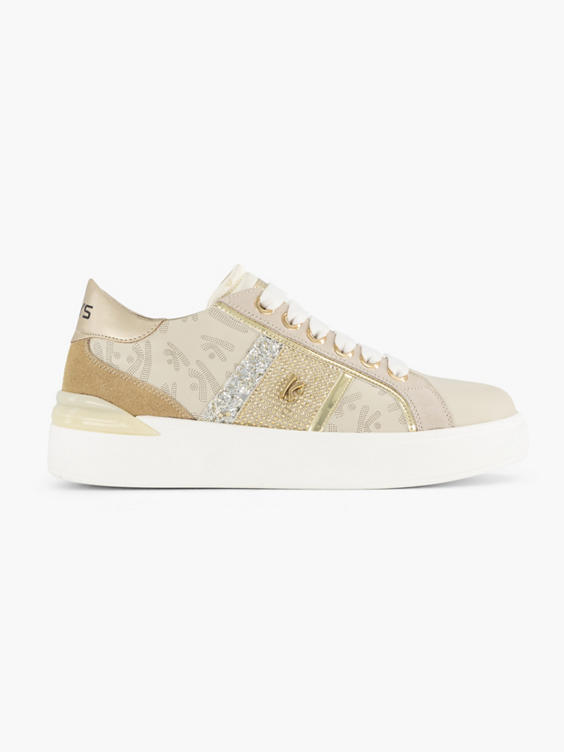 Beige sneaker glitters