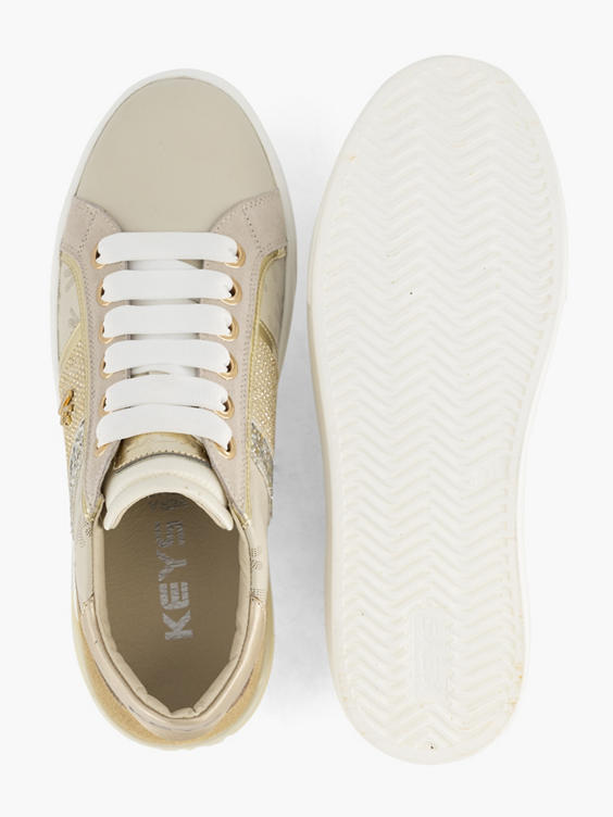 Beige sneaker glitters