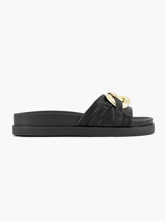 Zwarte chunky slipper sierketting