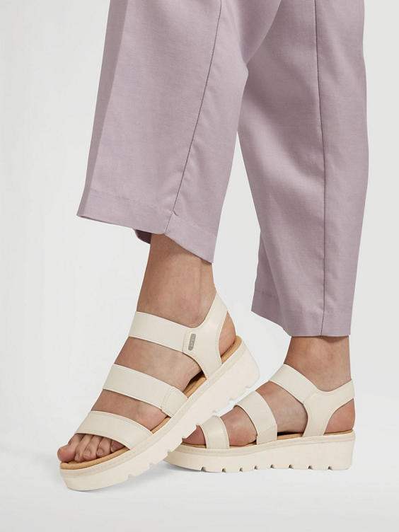 White Multi Strapped Chunky Sandal