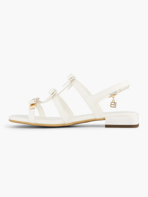 Witte sandaal strikjes