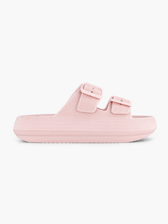 Roze platform slipper