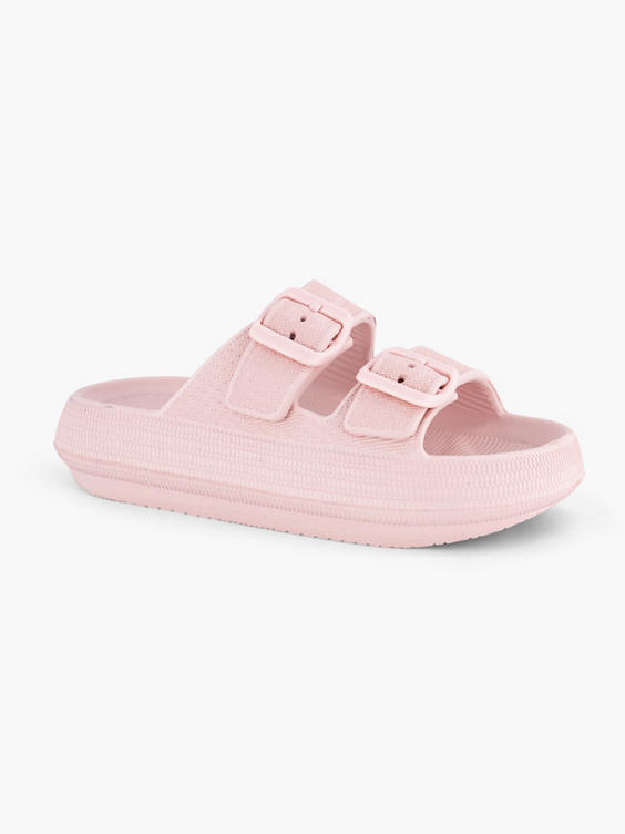 Roze platform slipper