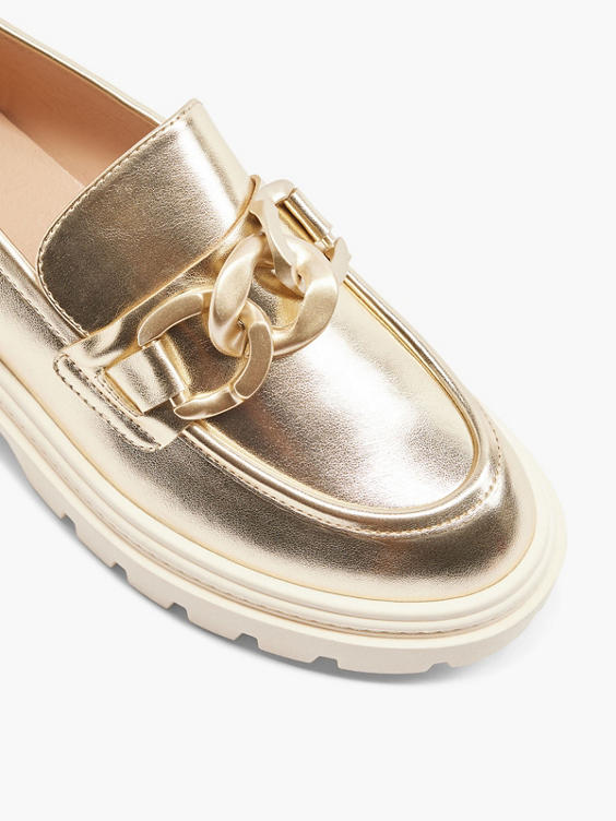 Gouden metallic chunky loafer