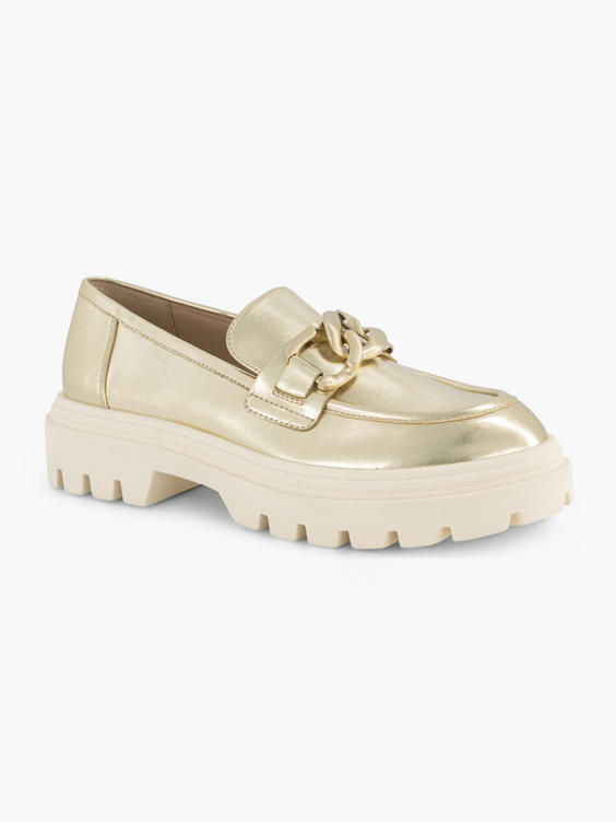 Gouden metallic chunky loafer