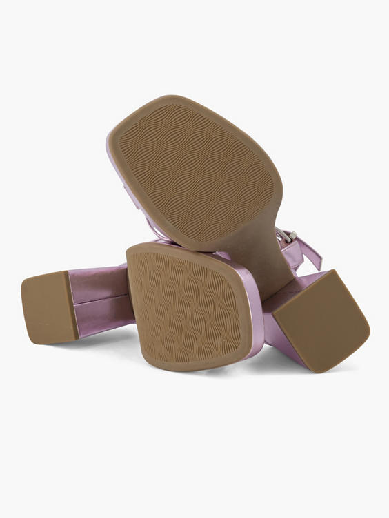 Roze sandalette metallic