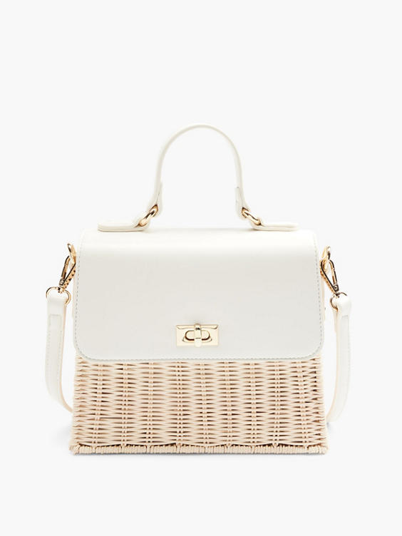 Woven Summer Basket Handbag with Adjustable Strap