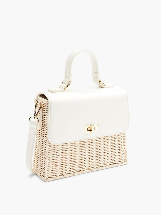 Woven Summer Basket Handbag with Adjustable Strap