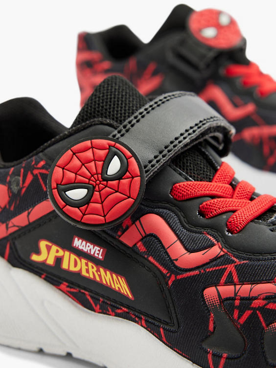 Black/ Red Spiderman Velcro Trainer 