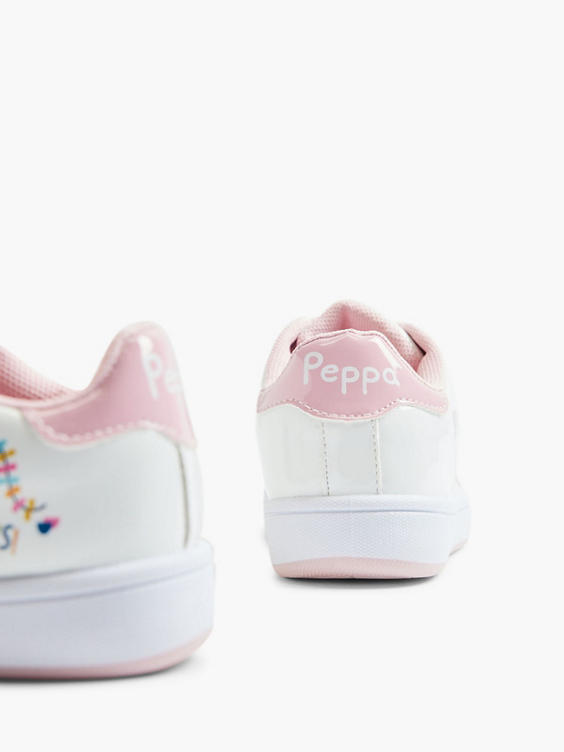 White/ Pink Peppa Pig Velcro Trainer 