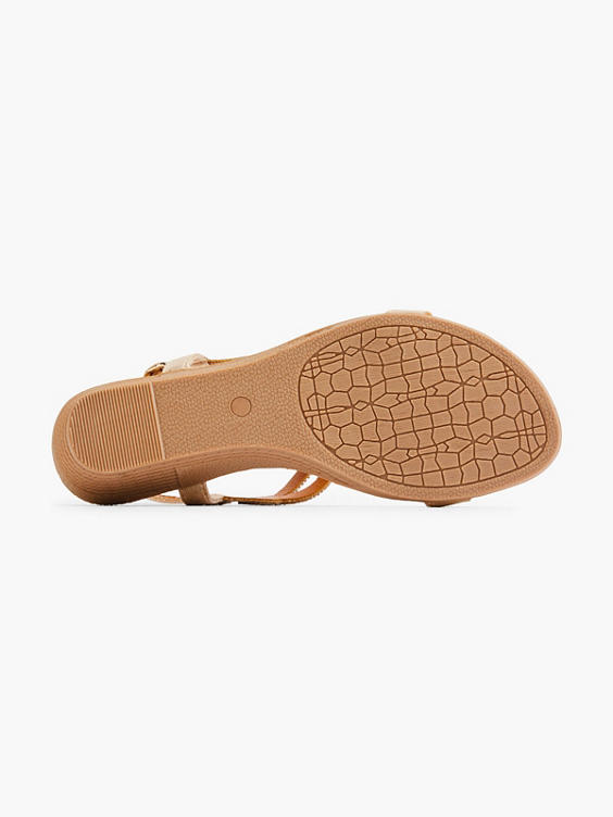 Gouden comfort sandalette