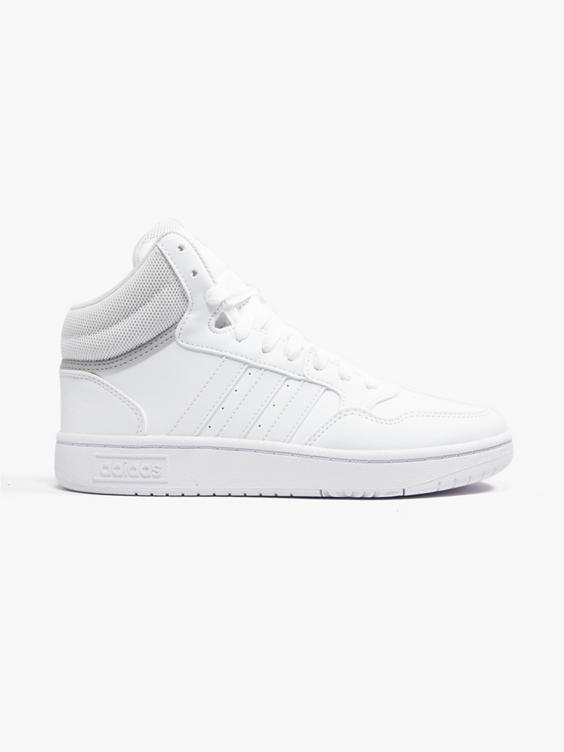 Adidas Teen White Hoops Mid 3.0 Lace-up Trainers