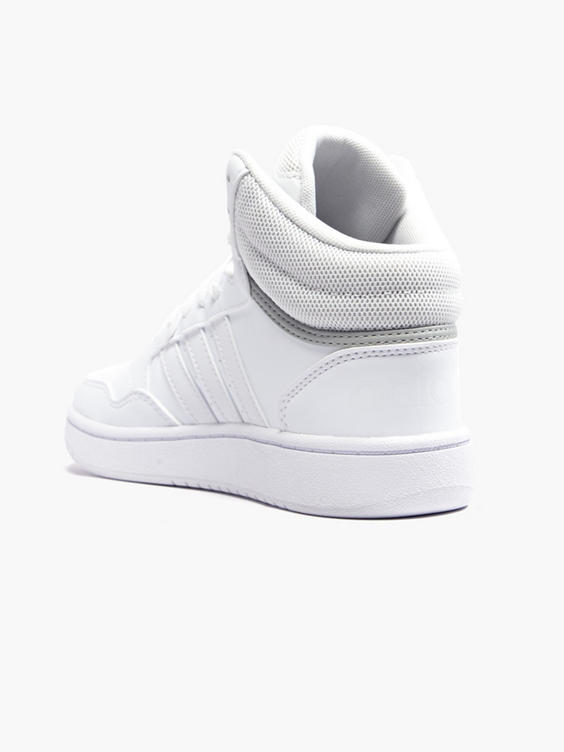 Adidas Teen White Hoops Mid 3.0 Lace-up Trainers