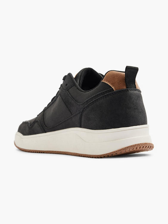 Black/Tan Casual Lace-up Trainer 