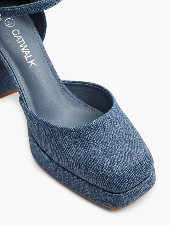 Newest Blue Jeans Chunky Heels Sandals Ankle Strap Open Toe Sqaure Heels  Dress Shoes High Platform Denim Sandals Plus Size 10 - Women's Sandals -  AliExpress