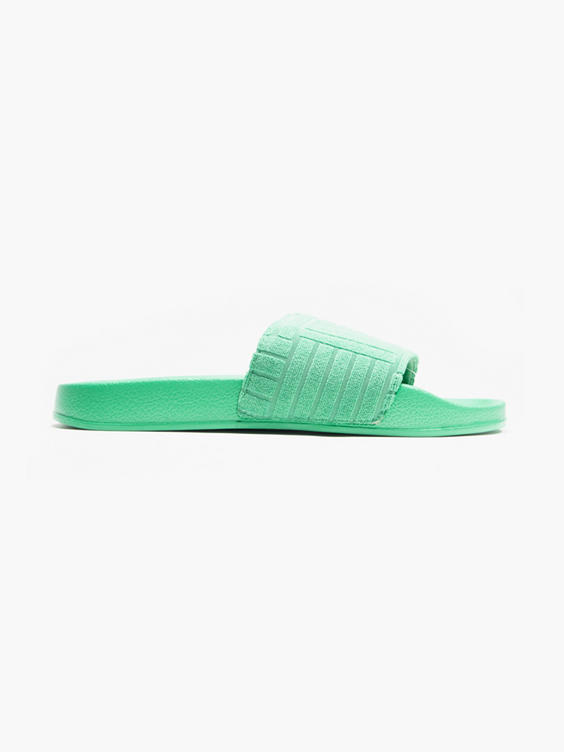 Ladies Green Slides 