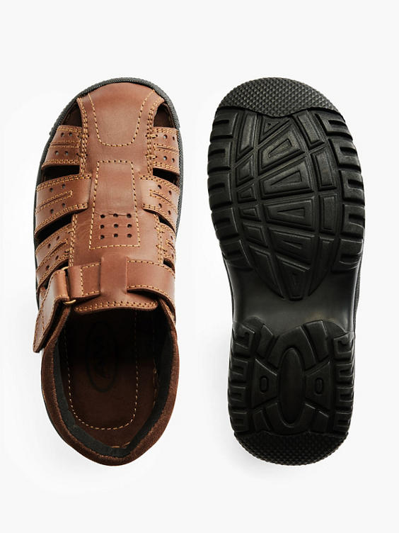 Brown Leather Full Sandal 