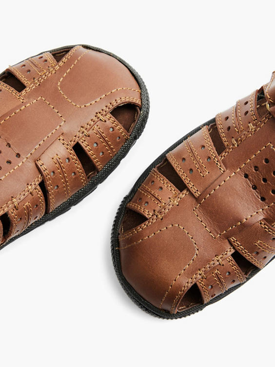 Brown Leather Full Sandal 