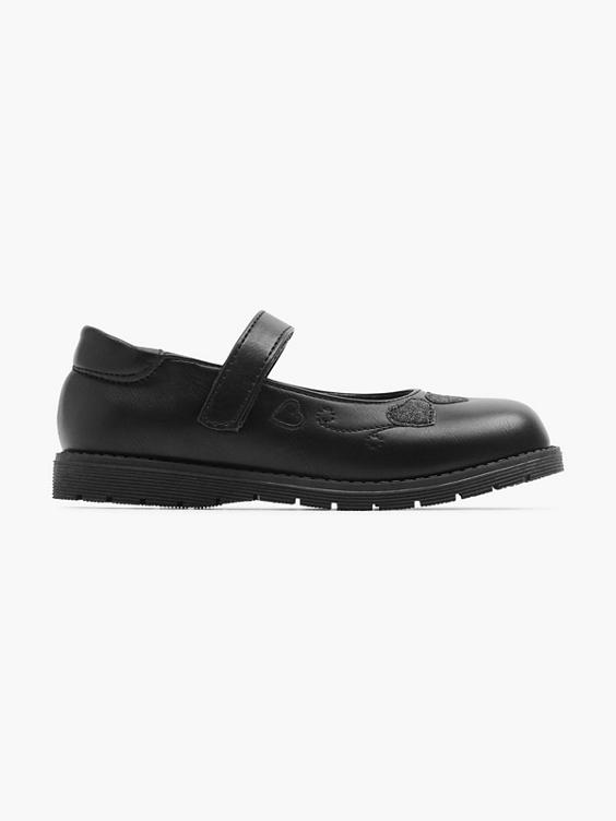Toddler Girl Heart Detail Bar Shoe 