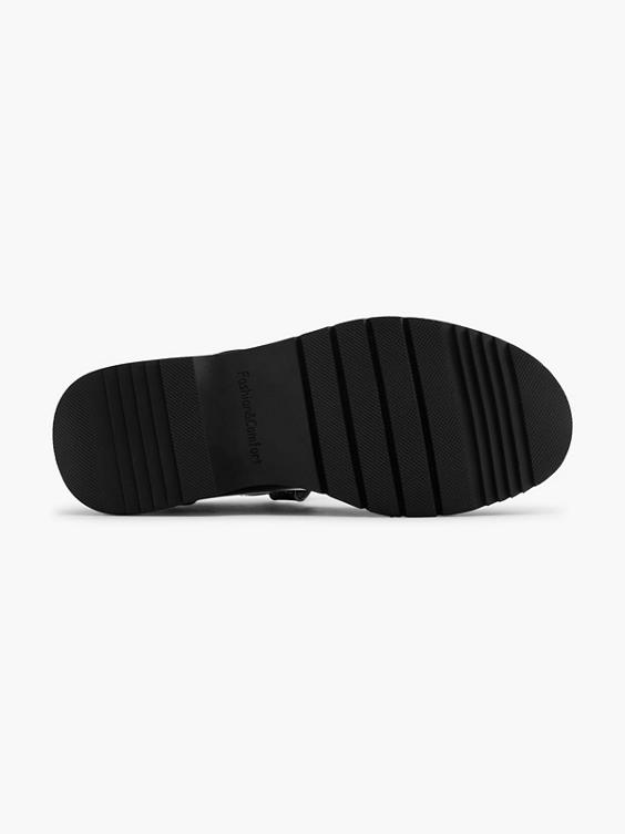 (Graceland) Patent Bar Shoe With Heart Detail in Black | DEICHMANN