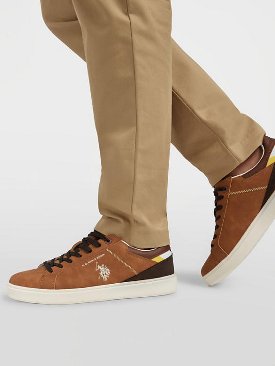Mens Brown Lace Up Trainer