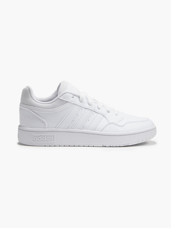 Junior Boys Adidas White Hoops Low 3.0 Trainers