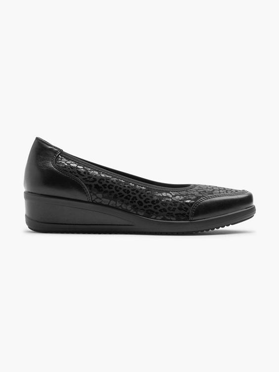 Black Wedge Comfort Shoes