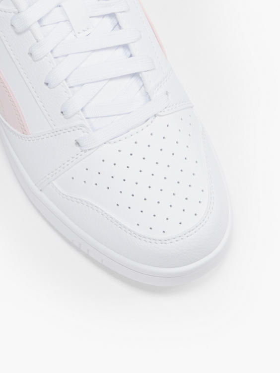 White/Pink Rebound V6 Low Trainers