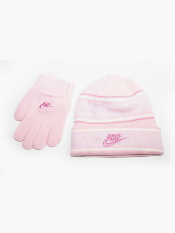 Nike Pink Hat & Gloves Set 