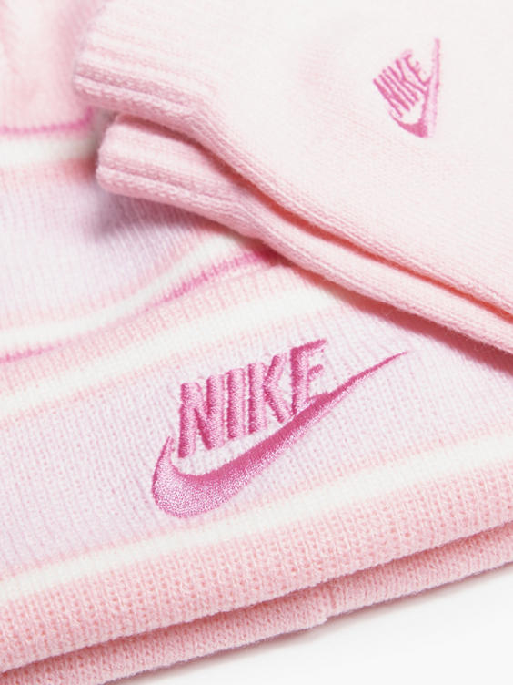 Nike Pink Hat & Gloves Set 