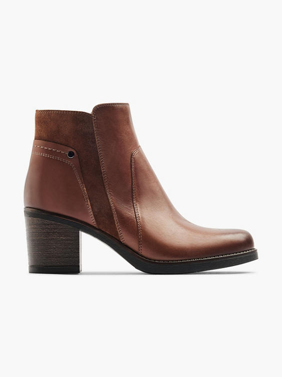 Brown Leather Classic Ankle Boot 
