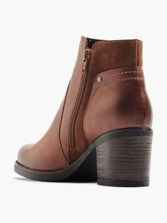 Brown Leather Classic Ankle Boot 