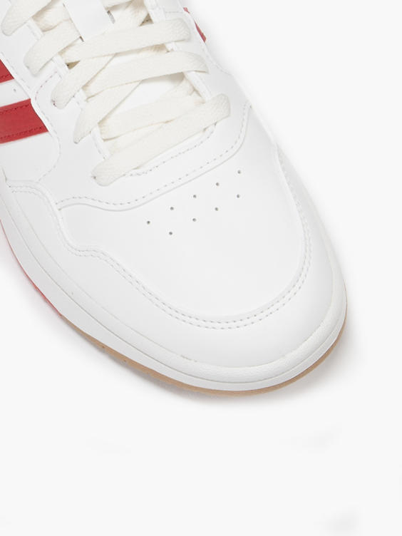 Red/White Hoops 3.0 Mid Trainers