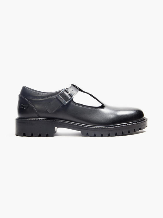 (Pod) Teen Girl Leather T-Bar School Shoe in Black | DEICHMANN