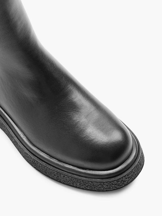 Black Tall Platform Chelsea Boot 