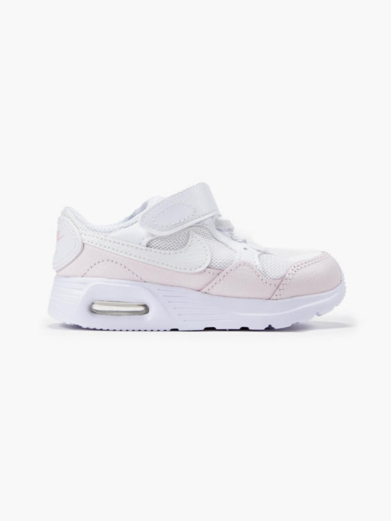 (Nike) Infant Girls Nike White/Pink Air Max SC Trainers in White ...