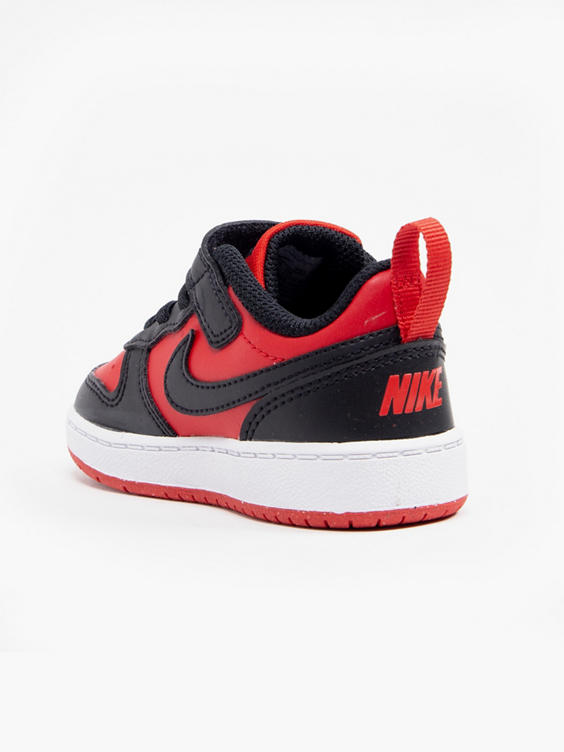 Infant Boys Nike Black/Red Court Borough Low Recraft Trainers