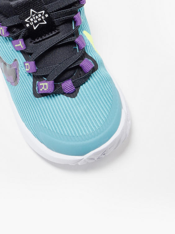 Infant Girls Nike Teal/Purple Star Runner 4 Trainers