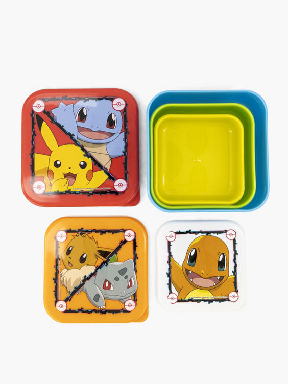 Blauwe snackbox Pokémon 3 in 1